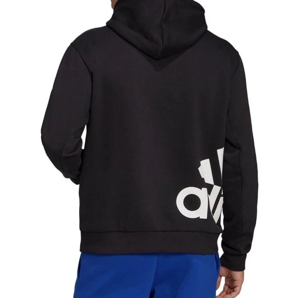 Mens Adidas Black Big Badge of Sport Boxy‎ Pullover Hoodie FR6607 XSMALL XS